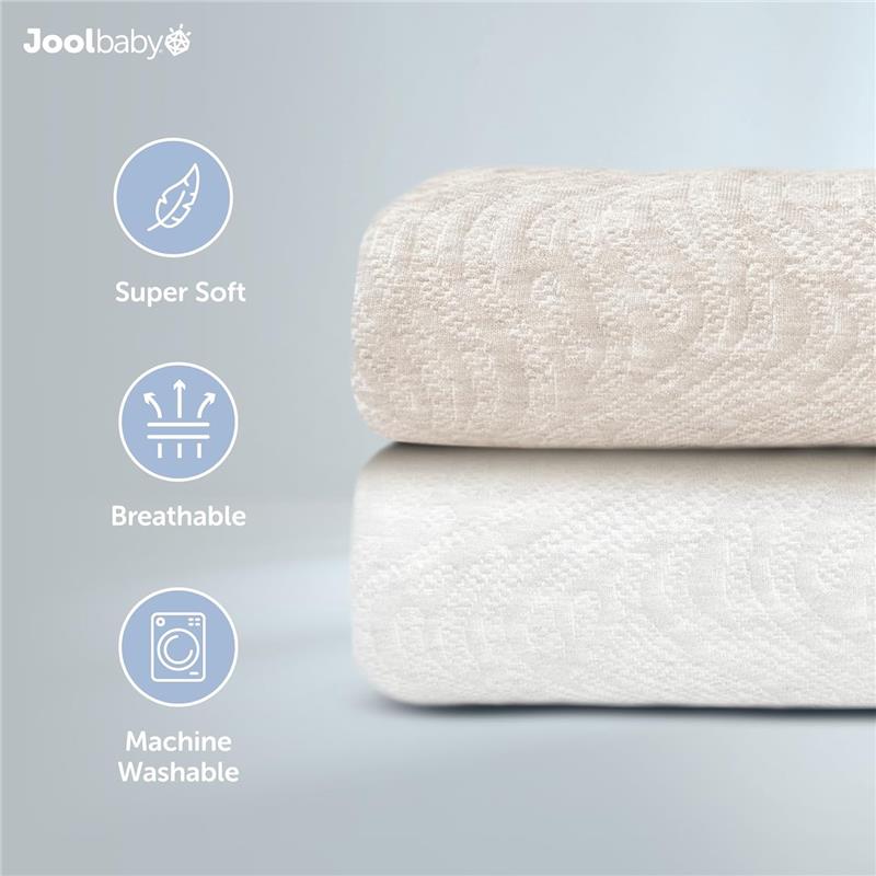 Jool Baby - Change Pad Cover Wave, White/Oat Image 5
