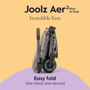 Joolz Aer2 Nest-to-Seat Accessory for Newborn-to-Toddler, Chassis Not Included, Sandy Taupe Image 5