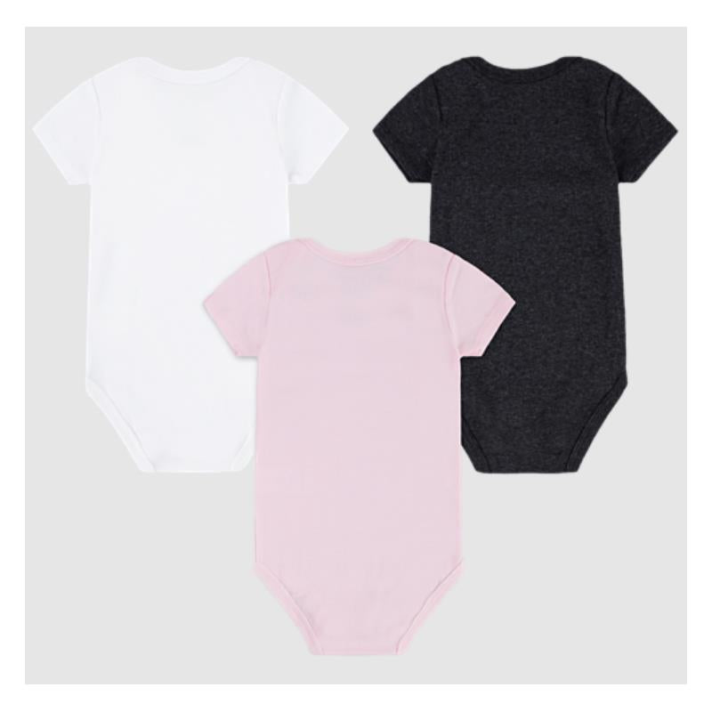 Jordan Baby 3Pk Everyday Essential Bodysuit, Pink, 0/6M Image 2