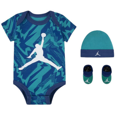 Jordan Baby - Boy Aop Hat, Bodysuit & Bootie Set Image 1