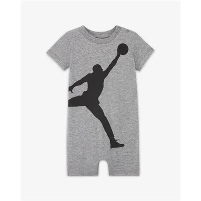 Jordan Baby Boy Jumpmen Romper, Carbon Heather Grey Image 1