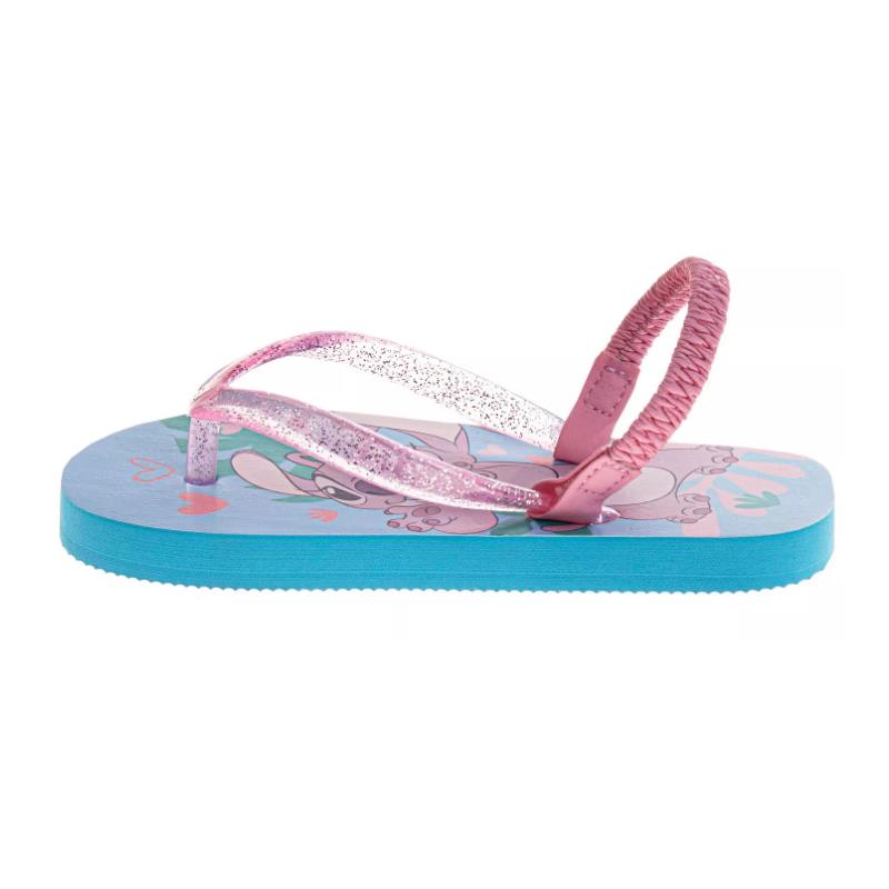 Josmo Toddler Girls Stitch and Angel Dual Sizes Flip Flop Slippers Image 3