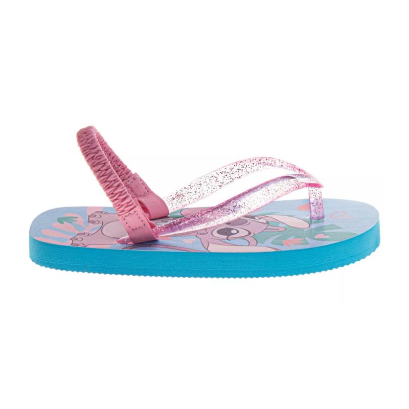 Josmo Toddler Girls Stitch and Angel Dual Sizes Flip Flop Slippers Image 4