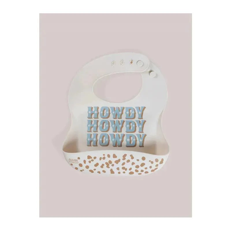 Jujube - Silicone Bib, Howdy Partner Blue Image 3