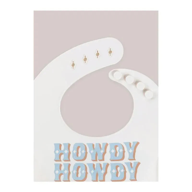 Jujube - Silicone Bib, Howdy Partner Blue Image 4