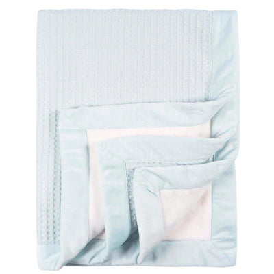 Just Born - 1Pk Blanket Baby Boy Blue Leaf Image 1