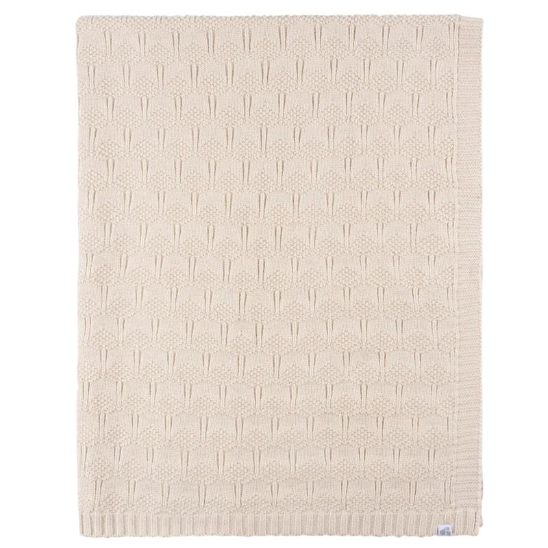 Just Born - 1Pk Sweater Knit Blanket Baby Neutral Tan Image 2