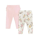 Just Born - 2Pk Baby Girl Leggings, Vintage Floral Image 1