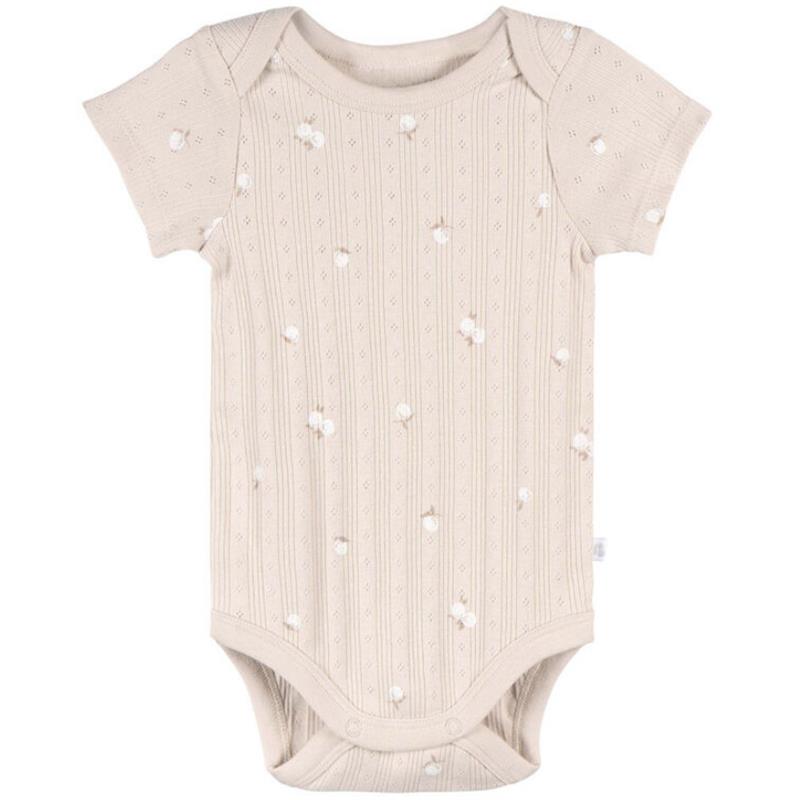 Just Born - 3Pk Baby Bodysuit Neutral Brown Prints Image 2