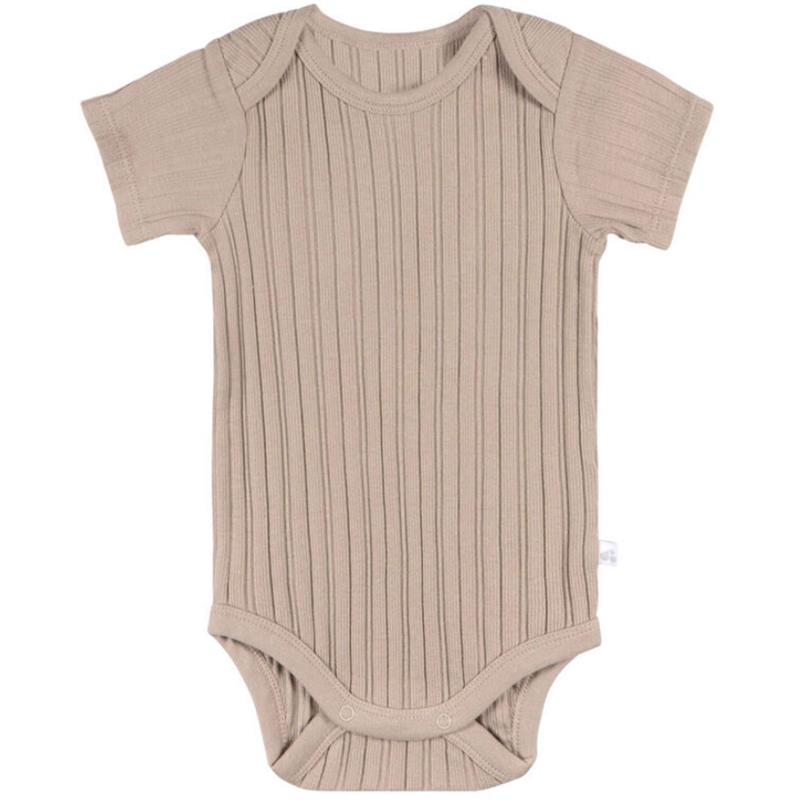 Just Born - 3Pk Baby Bodysuit Neutral Brown Prints Image 4