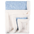 Just Born - Baby Boys Blue Jungle Plush Blanket Image 1