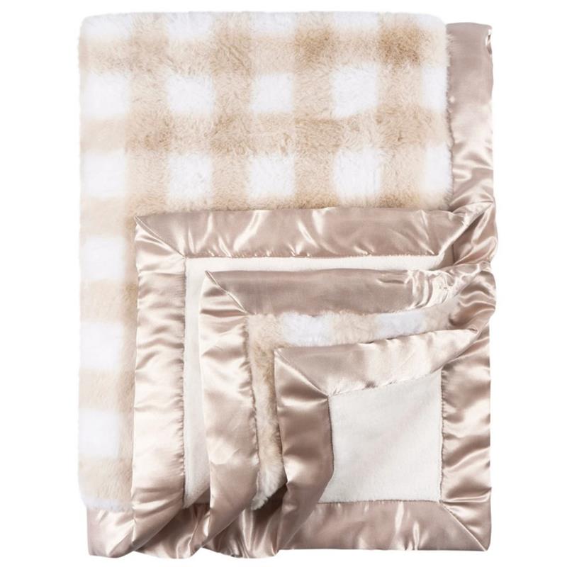Just Born - Baby Neutral Tan Plush Blanket Image 3
