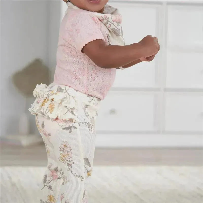 Just Born - Unisex Baby 2-Pack Pants, Vintage Floral, 3-6M Image 6