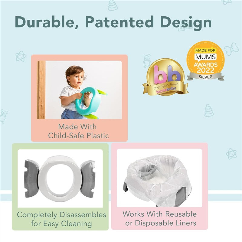 Kalencom Potette Plus 2-in-1 Travel Potty Trainer Seat - Pink Image 4