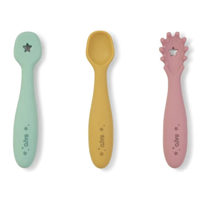 Kalencom - Set Of 3 Training Spoons, Blossom + Mustard + Hunter Image 1