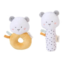 Kalencom - Sweet & Fun Rattle Ring + Squeaker, Mustard (Set Of 2) Image 1