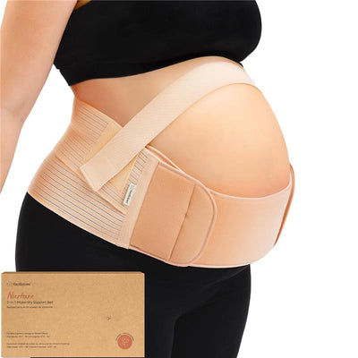 Keababies - 2-in-1 Pregnancy Belly Support Band, Classic Ivory Image 1