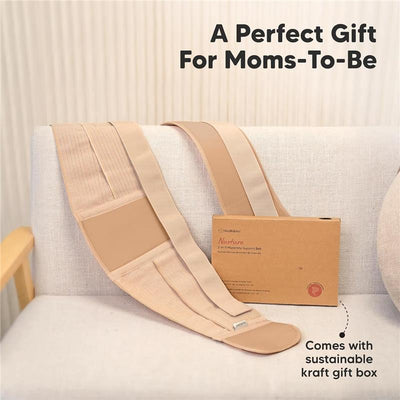 Keababies - 2-in-1 Pregnancy Belly Support Band, Classic Ivory Image 2