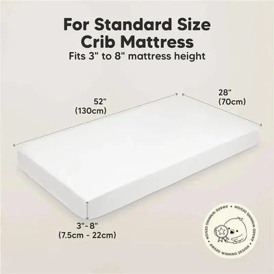 Keababies - 2-Pack Organic Cotton Fitted Crib Sheet,| Soft White Image 2