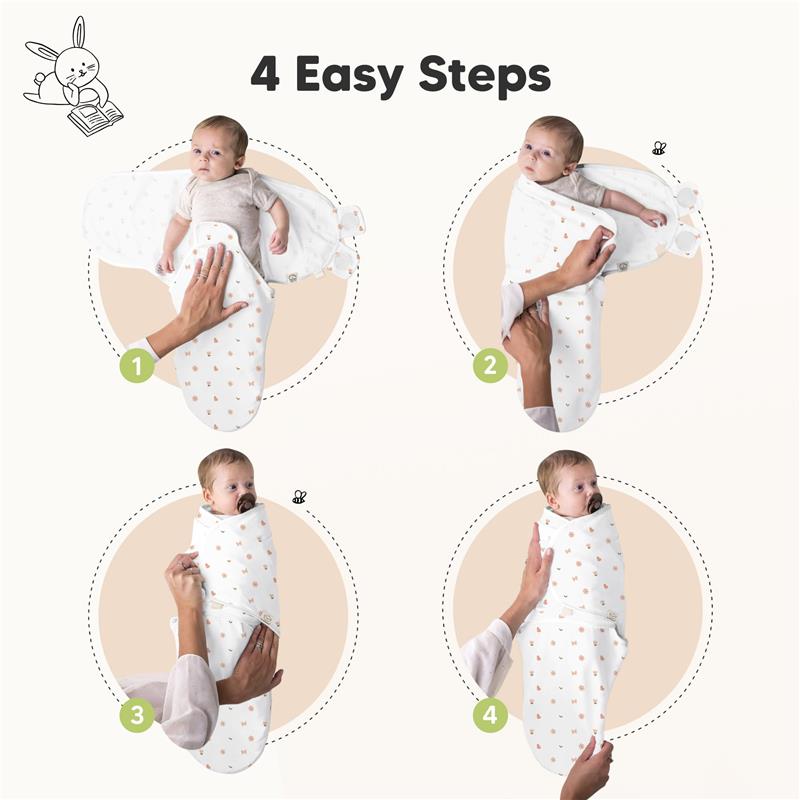 Keababies - 3Pk Soothe Baby Swaddles, Sleep Sack For Newborns, Butterflies 0/3M Image 3