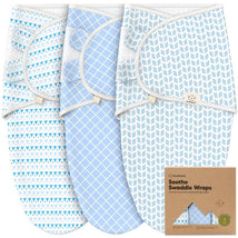 Keababies - 3Pk Soothe Baby Swaddles, Sleep Sack For Newborns, Storm 0/3M Image 1