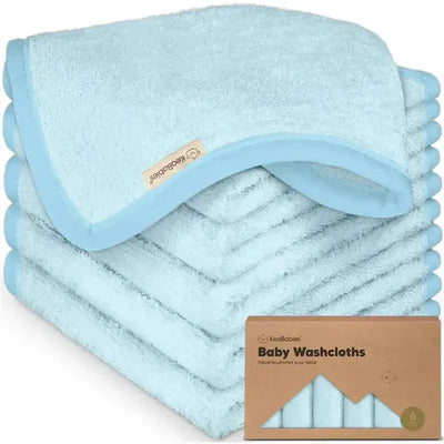 Keababies - 6-Pack Baby Wash Cloths, Bravo Blue Image 1