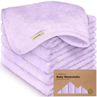 Keababies - 6-Pack Baby Wash Cloths, Soft Lilac Image 1
