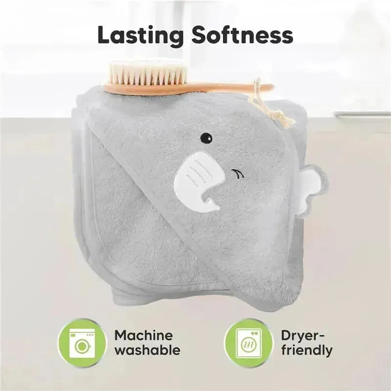 Keababies - Cuddle Baby Hooded Towel, Elephant Image 2