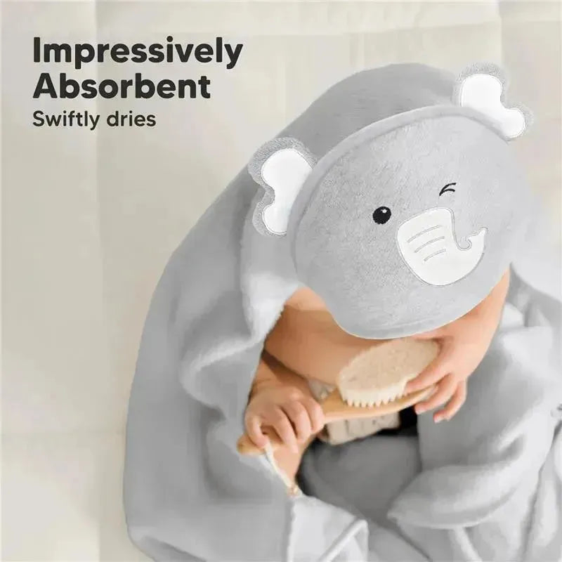 Keababies - Cuddle Baby Hooded Towel, Elephant Image 4
