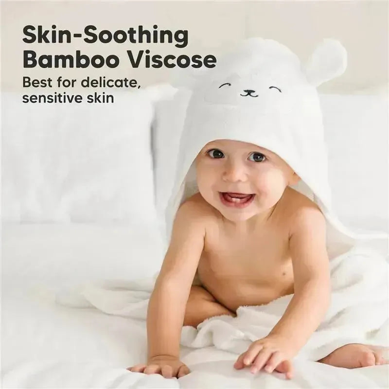 Keababies - Cuddle Baby Hooded Towel, Lamb Image 2
