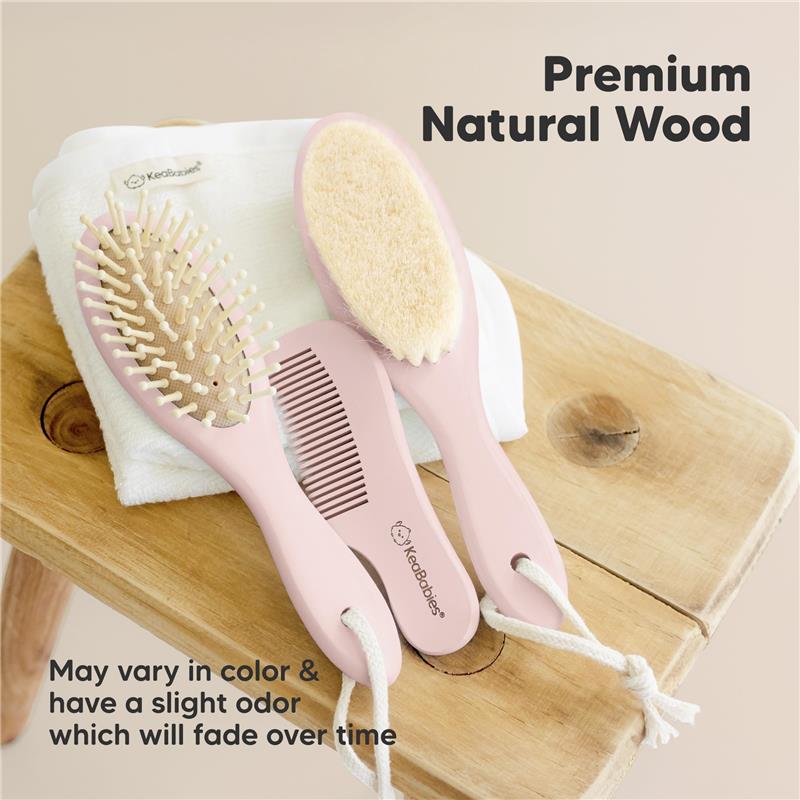 Keababies - Hair Brush And Comb Set, Blush Image 7