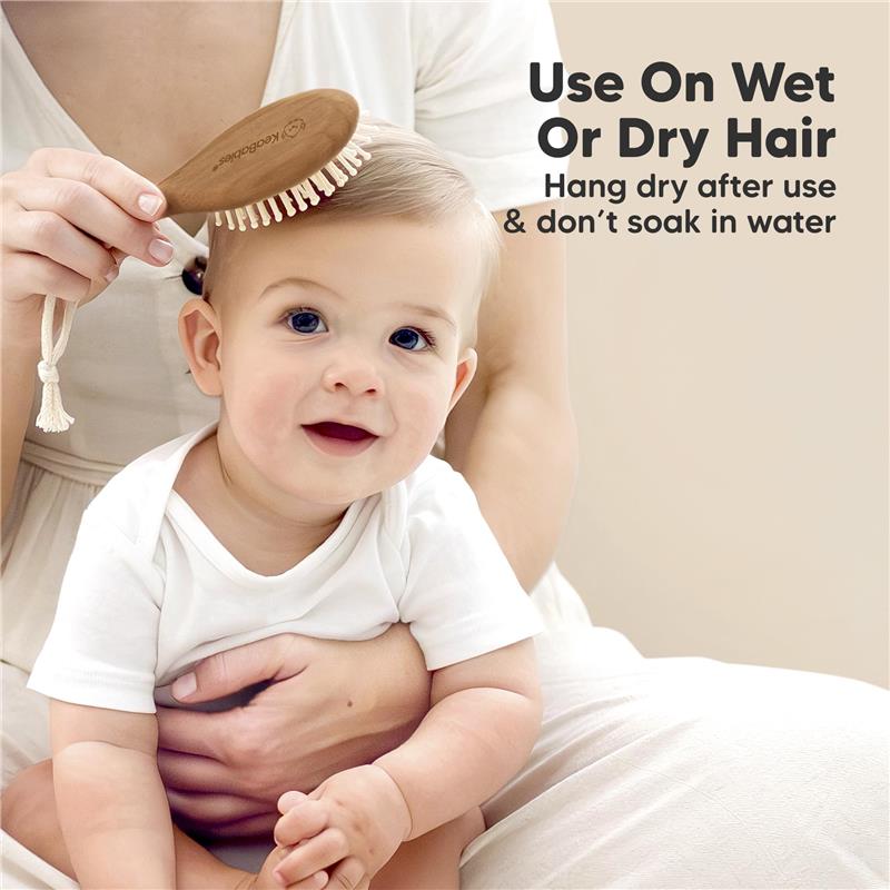 Keababies - Hair Brush & Comb Set, Dark Walnut Image 6