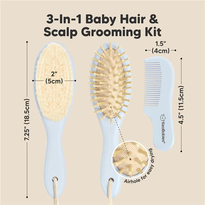 Keababies - Hair Brush & Comb Set, Frost Image 2