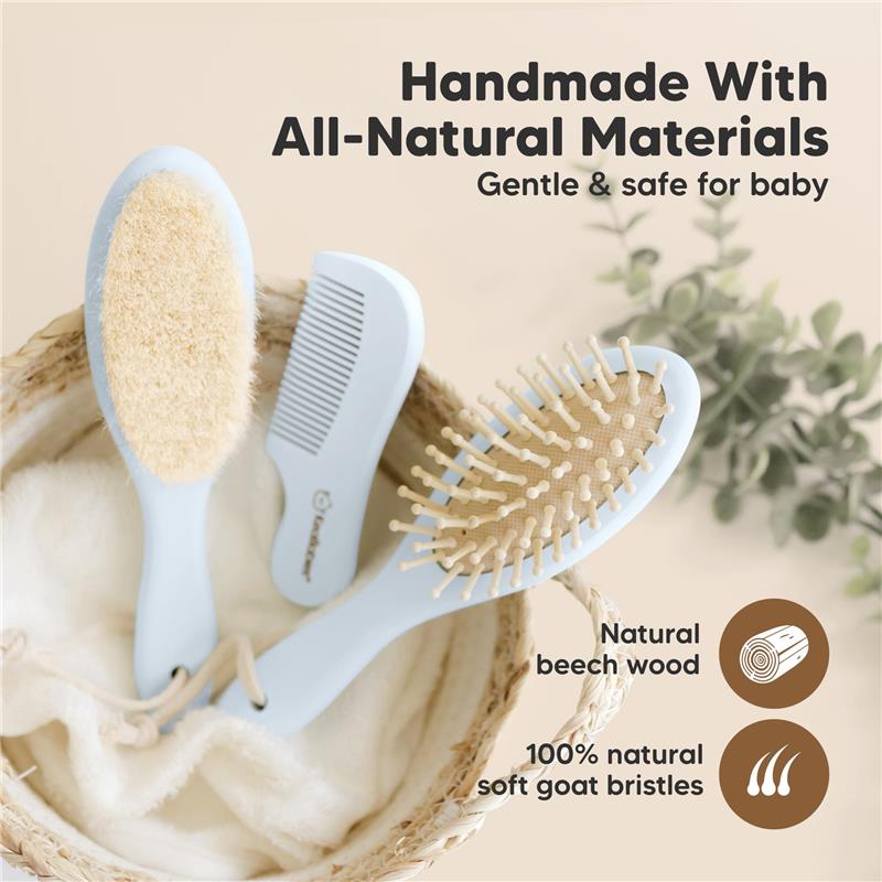 Keababies - Hair Brush & Comb Set, Frost Image 4