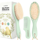 Keababies - Hair Brush & Comb Set, Sage Image 1