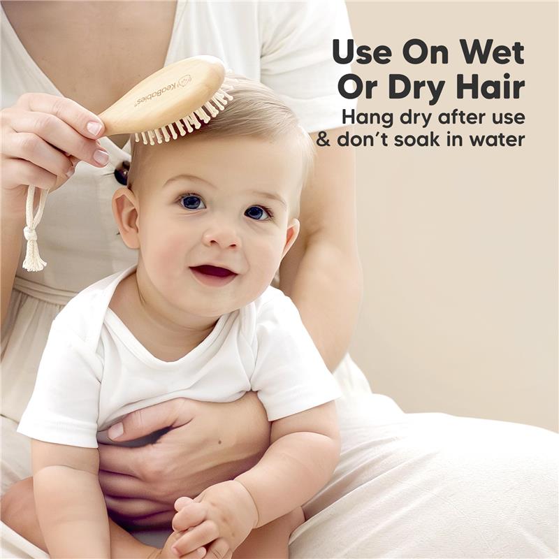 Keababies - Hair Brush & Comb Set, Walnut Image 6