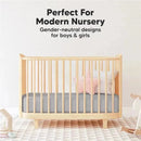 Keababies - Isla Fitted Mini Crib Sheets, Pack And Play Sheet, Steel Image 6