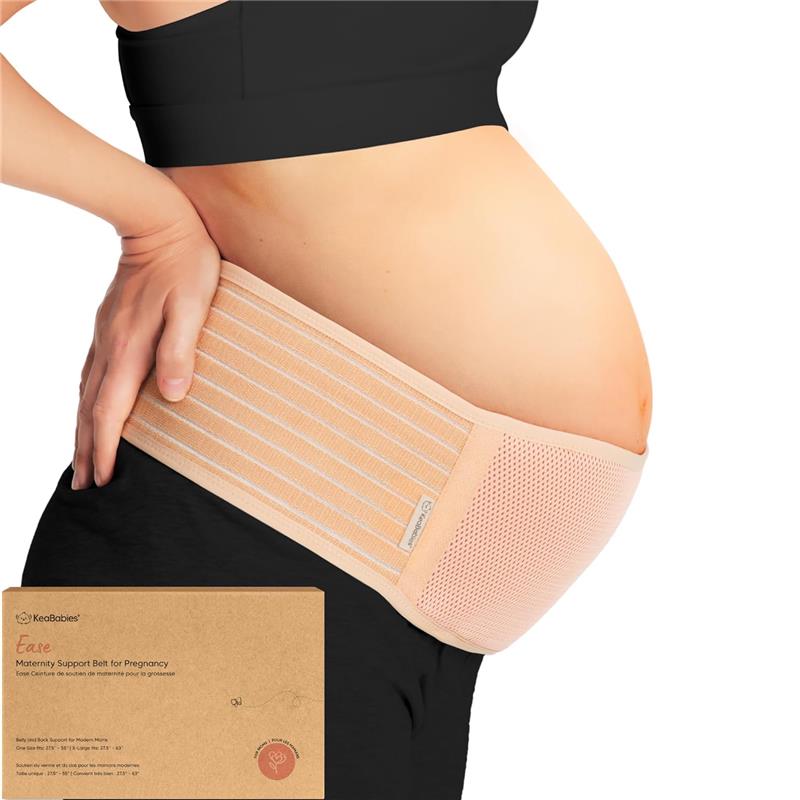 KeaBabies - Maternity Belly Bands for Pregnant Women Beige Image 1