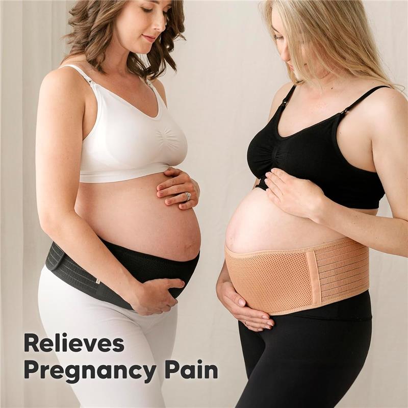 KeaBabies - Maternity Belly Bands for Pregnant Women Beige Image 3