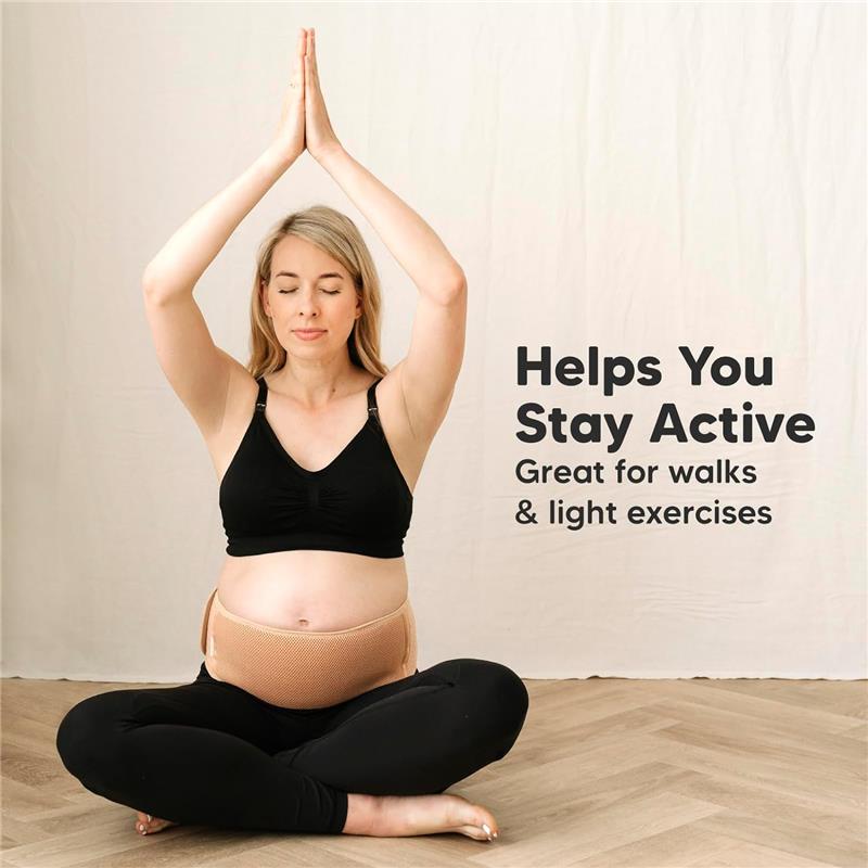 KeaBabies - Maternity Belly Bands for Pregnant Women Beige Image 4