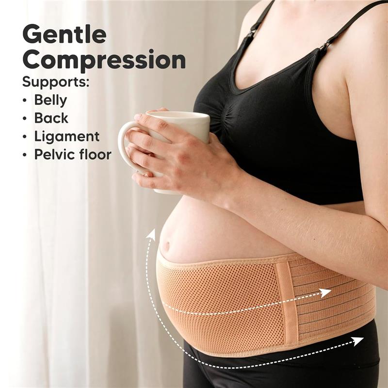 KeaBabies - Maternity Belly Bands for Pregnant Women Beige Image 7