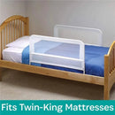 Kidco - Children's Toddler Mesh 39 Inches Long Bed Rail Guard, White Image 2