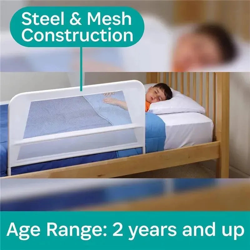 Kidco - Children's Toddler Mesh 39 Inches Long Bed Rail Guard, White Image 5