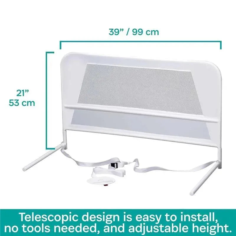 Kidco - Children's Toddler Mesh 39 Inches Long Bed Rail Guard, White Image 6