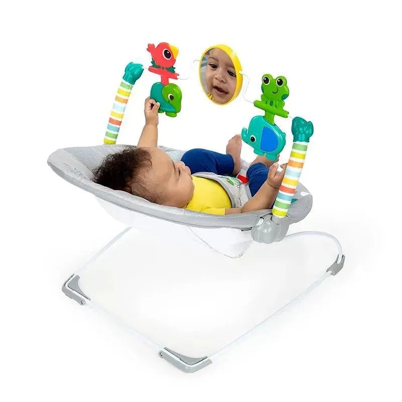 Kids II - Bright Starts Playful Paradise Comfy Baby Bouncer Seat with Soothing Vibration Image 4