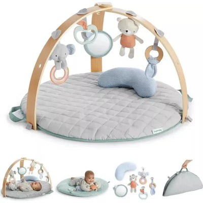 Ingenuity - Cozy Spot Reversible Duvet Activity Gym, Loamy Image 1