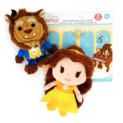 KIDS PREFERRED - Disney Baby Cuteeze Beauty and The Beast Belle and Beast Stuffed Animal Plush Toys Image 1
