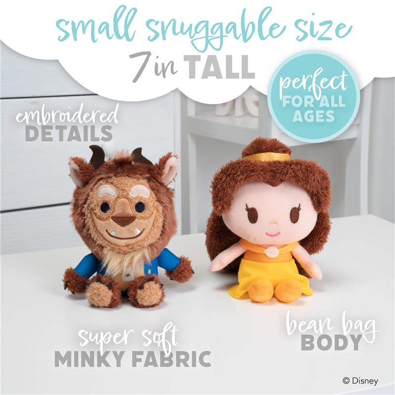 KIDS PREFERRED - Disney Baby Cuteeze Beauty and The Beast Belle and Beast Stuffed Animal Plush Toys Image 3