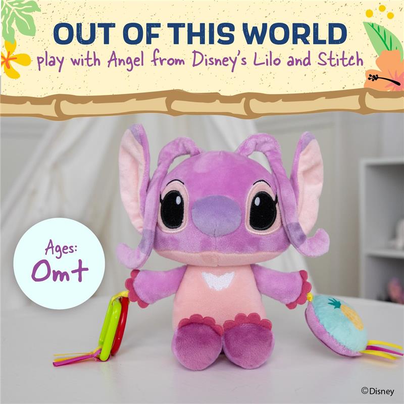 Kids Preferred Disney Baby Lilo and Stitch Angel On The Go Activity Toy with Teether Rings Image 4