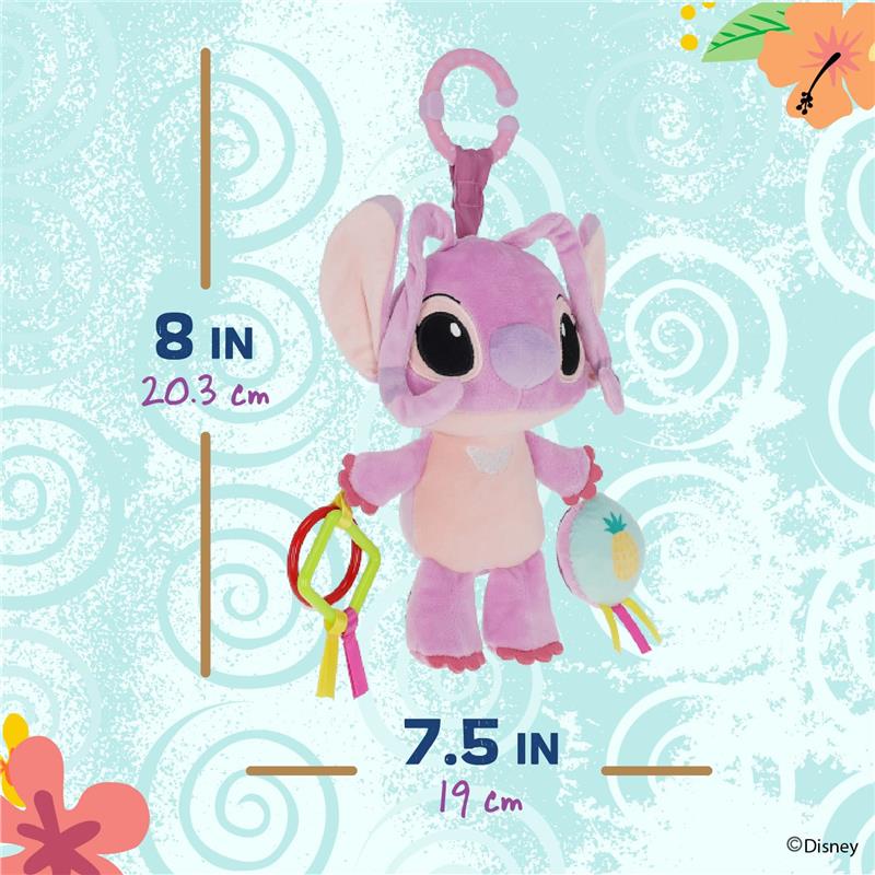 Kids Preferred Disney Baby Lilo and Stitch Angel On The Go Activity Toy with Teether Rings Image 5